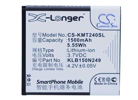 Battery For Kazam Trooper 2 X4.0, Trooper 2 4.0, Trooper2 4.0 3.7v, 1500mah - 5.55wh Mobile, SmartPhone Cameron Sino Technology Limited   