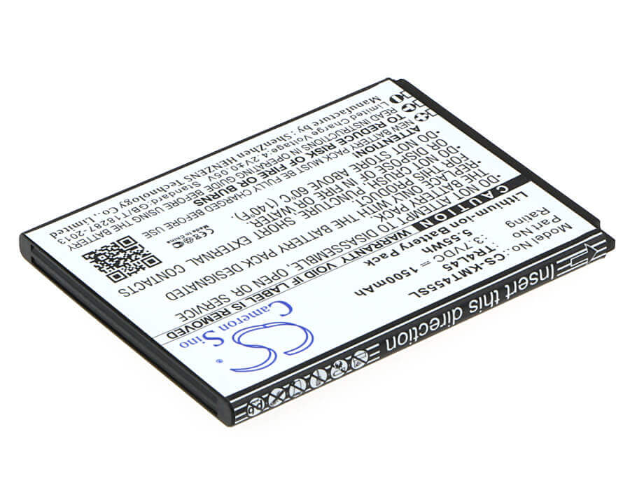 Battery For Kazam Trooper 445l 3.7v, 1500mah - 5.55wh Mobile, SmartPhone Cameron Sino Technology Limited   