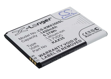 Battery For Kazam Trooper X3.5 3.7v, 1450mah - 5.37wh Mobile, SmartPhone Cameron Sino Technology Limited   