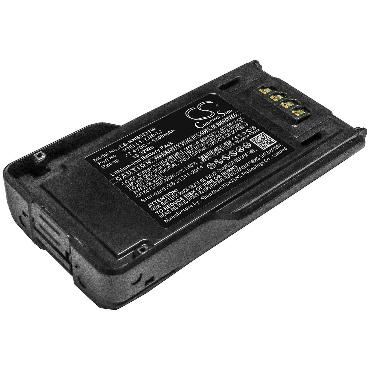 Battery For Kenwood, Nx-5000, Nx-5200, Nx-5300 7.4v, 1800mah - 13.32wh Two-Way Radio Cameron Sino Technology Limited   