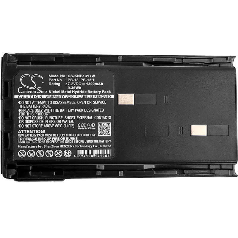 Battery For Kenwood, Th-26at, Th-27, Th-27a 7.2v, 1300mah - 9.36wh Two-Way Radio Cameron Sino Technology Limited   