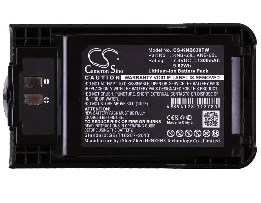 Battery For Kenwood Tk-2000k, Tk-3000k, Tk-3000k2 7.4v, 1300mah - 9.62wh Two-Way Radio Cameron Sino Technology Limited   