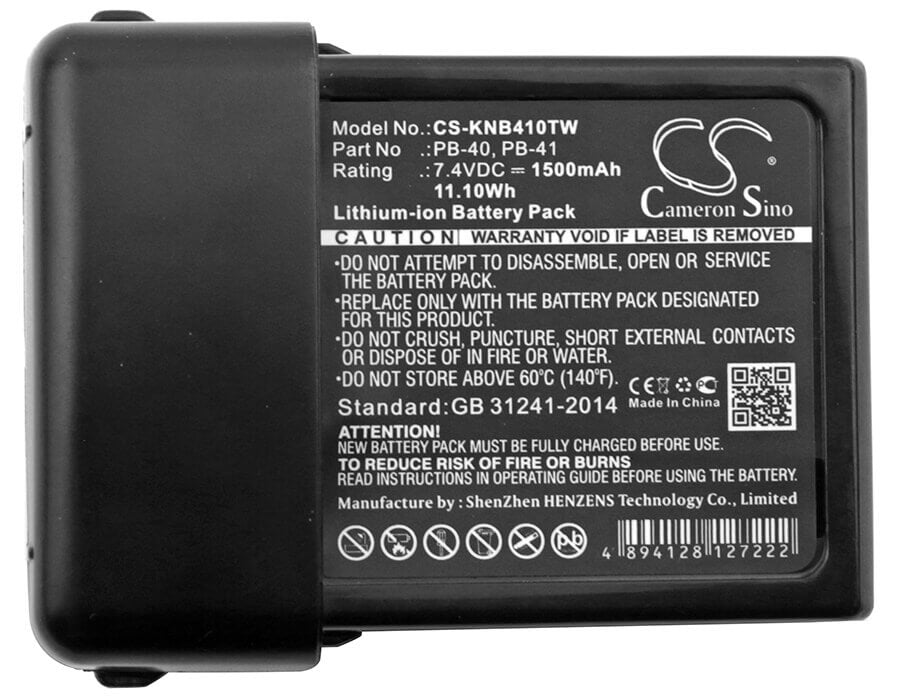 Battery For Kenwood Tk-2118, Tk-3118 7.4v, 1500mah - 11.10wh Two-Way Radio Cameron Sino Technology Limited   