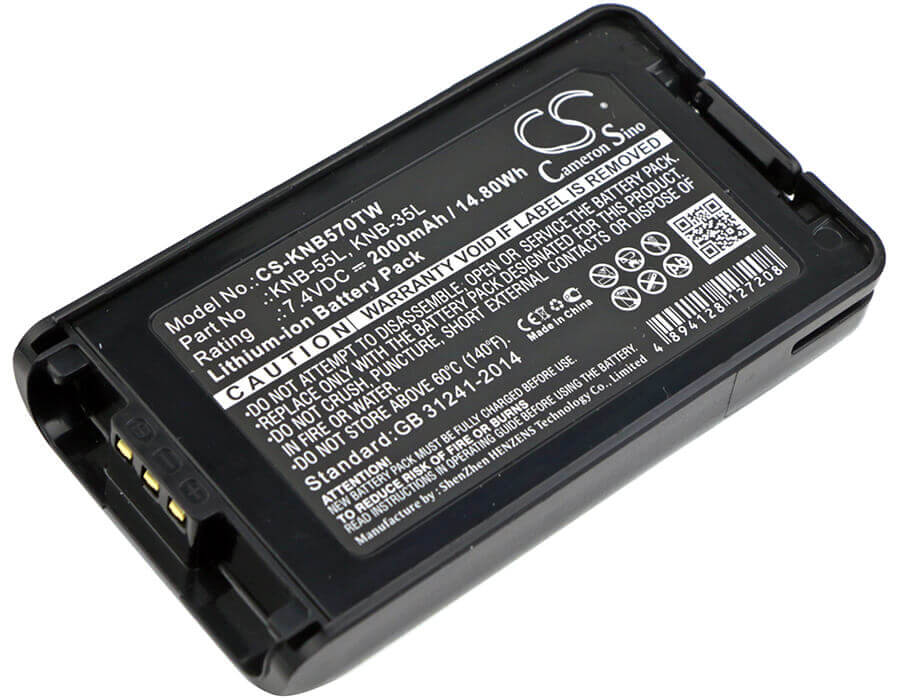 Battery For Kenwood Tk-2140, Tk-3140, Tk-2148 7.4v, 2000mah - 14.80wh Two-Way Radio Cameron Sino Technology Limited   