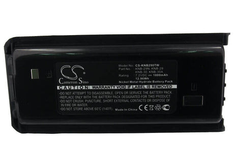 Battery For Kenwood Tk-2200, Tk-2202, Tk-2206 7.2v, 1800mah - 12.96wh Two-Way Radio Cameron Sino Technology Limited   