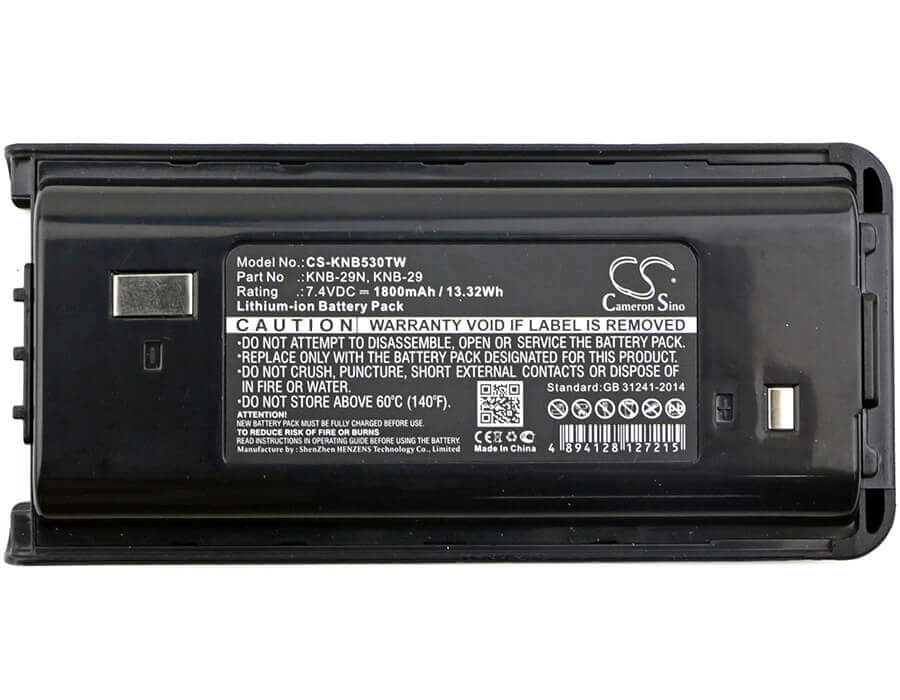 Battery For Kenwood Tk-2200, Tk-2202, Tk-2206 7.4v, 1800mah - 13.32wh Two-Way Radio Cameron Sino Technology Limited   