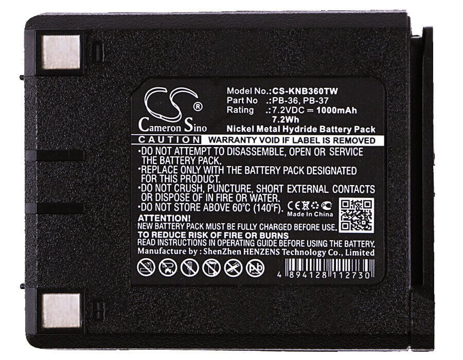 Battery For Kenwood Tk-235a, Tk-235, Th-235 7.2v, 1000mah - 7.20wh Two-Way Radio Cameron Sino Technology Limited   