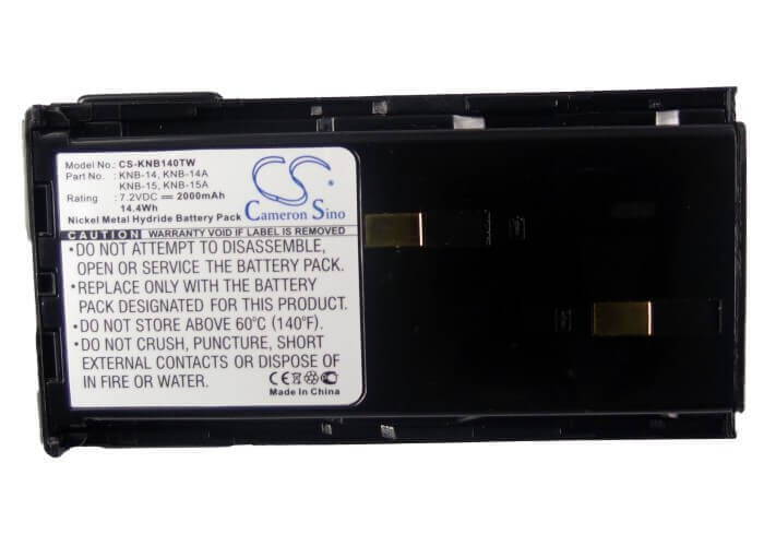 Battery For Kenwood Tk-260, Tk-360, Tk-270 7.2v, 2000mah - 14.40wh Two-Way Radio Cameron Sino Technology Limited   