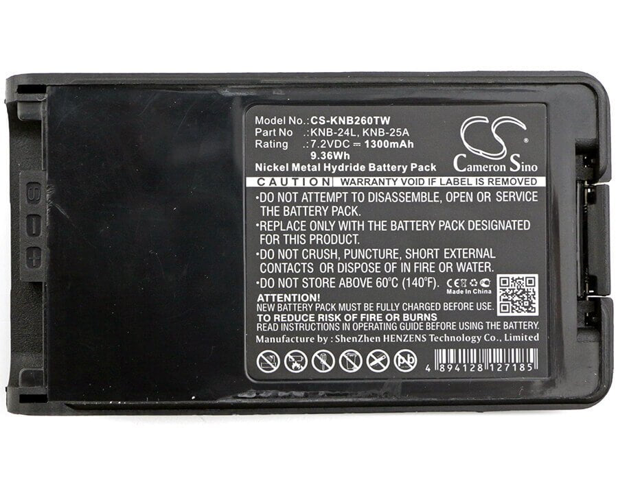 Battery For Kenwood Tk-3140, Tk-2140, Tk-2160 7.2v, 1300mah - 9.36wh Two-Way Radio Cameron Sino Technology Limited   