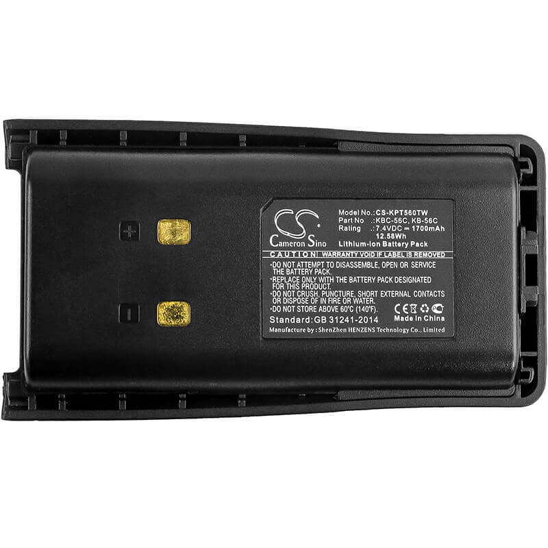 Battery For Kirisun, Fp-560, Pt-560, 7.4v, 1700mah - 12.58wh Two-Way Radio Cameron Sino Technology Limited   