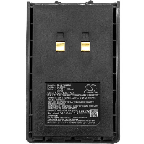 Two-Way Radio Battery For Kirisun, Pt4200, Pt-4200, Pt5200 7.4v, 1200mah - 8.88wh Two-Way Radio Cameron Sino Technology Limited   