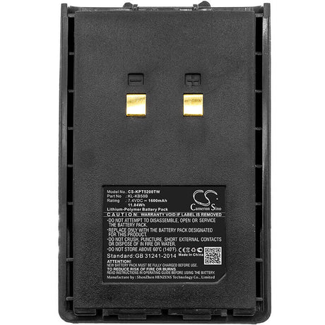 Two-Way Radio Battery For Kirisun, Pt4200, Pt-4200, Pt5200 7.4v, 1600mah - 11.84wh Two-Way Radio Cameron Sino Technology Limited   