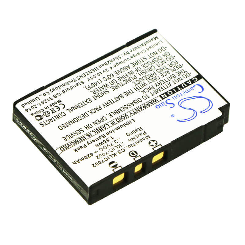 Battery For Kodak Easyshare V530, Easyshare V530 3.7v, 600mah - 2.22wh Camera Cameron Sino Technology Limited (Suspended)   