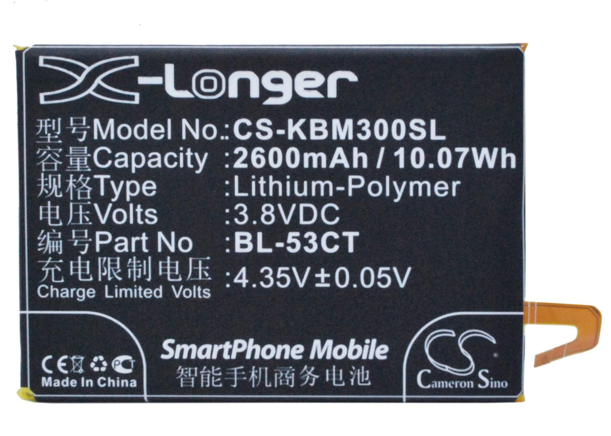 Battery For Koobee M3 3.8v, 2650mah - 10.07wh Mobile, SmartPhone Cameron Sino Technology Limited   