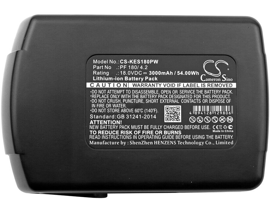 Battery For Kress, 180 Afb 18v, 3000mah - 54.00wh Power Tools Cameron Sino Technology Limited (Power Tools)   