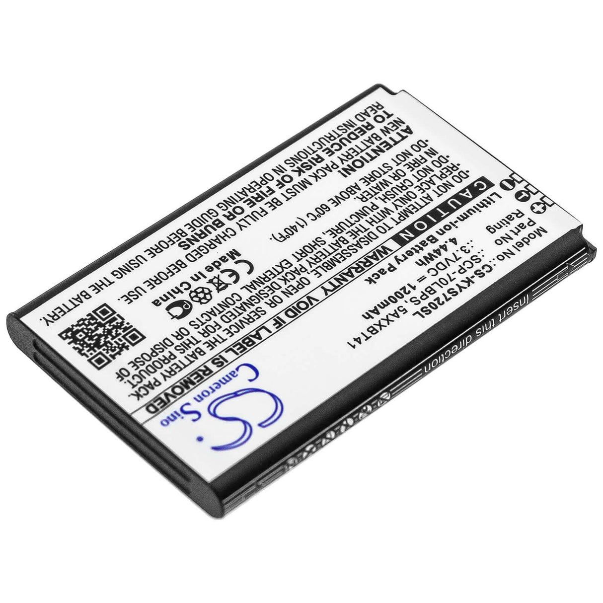 Battery For Kyocera, Cadence Lte, S2720, S2720pp 3.8v, 1200mah - 4.56wh Mobile, SmartPhone Cameron Sino Technology Limited   