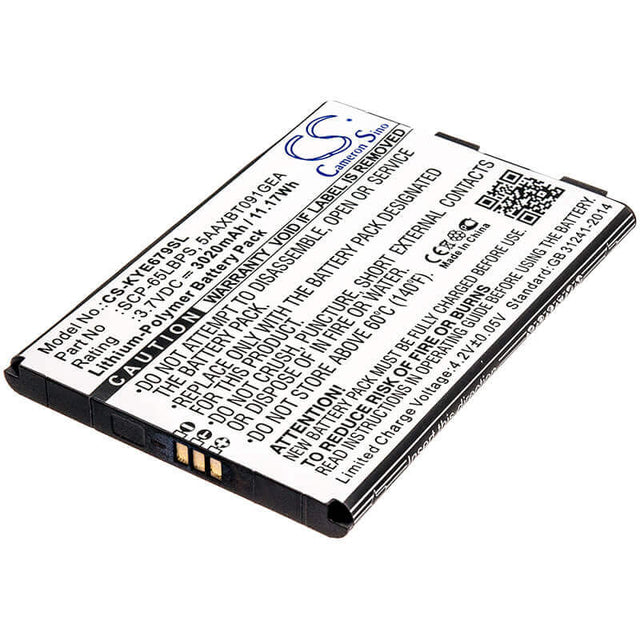 Battery For Kyocera, Duraforce Xd, E6790 3.7v, 3020mah - 11.17wh Mobile, SmartPhone Cameron Sino Technology Limited   