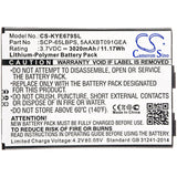 Battery For Kyocera, Duraforce Xd, E6790 3.7v, 3020mah - 11.17wh Mobile, SmartPhone Cameron Sino Technology Limited   