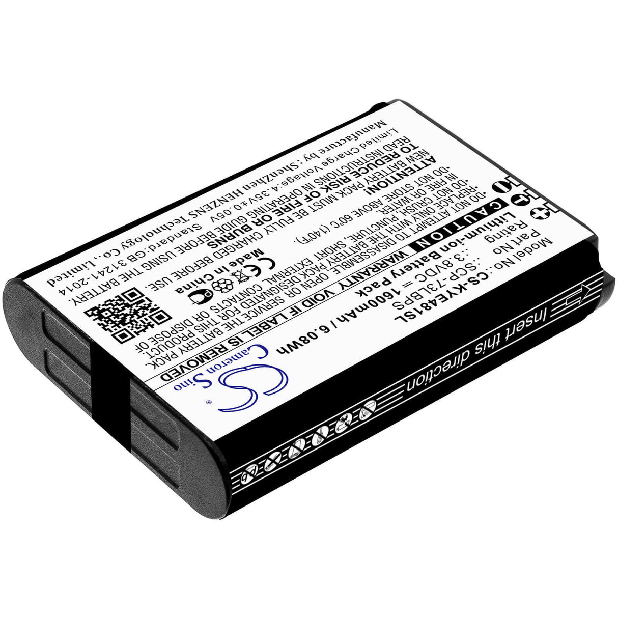 Cellphone Battery For Kyocera, Duraxv Extreme, E4810 3.8v, 1600mah - 6.08wh Mobile, SmartPhone Cameron Sino Technology Limited   