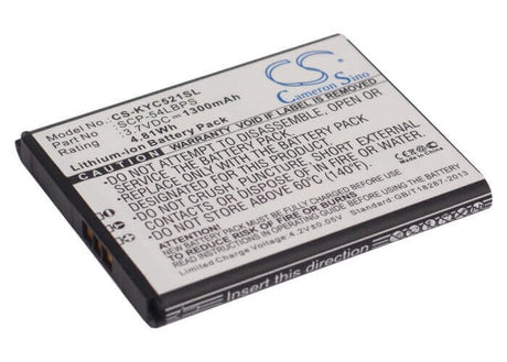 Battery For Kyocera Hydro Edge, C5215 3.7v, 1300mah - 4.81wh Mobile, SmartPhone Cameron Sino Technology Limited   