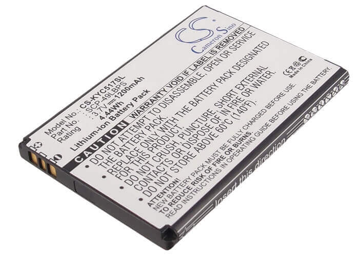 Battery For Kyocera Hydro, Rise, C5170 3.7v, 1200mah - 4.44wh Mobile, SmartPhone Cameron Sino Technology Limited   