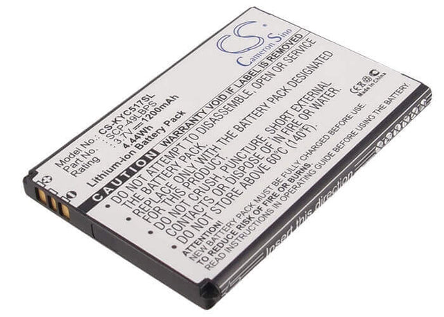 Battery For Kyocera Hydro, Rise, C5170 3.7v, 1200mah - 4.44wh Mobile, SmartPhone Cameron Sino Technology Limited   