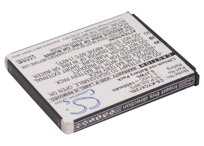 Battery For Kyocera Hydro Xtrm, C6721, C6522 3.7v, 1450mah - 5.37wh Mobile, SmartPhone Cameron Sino Technology Limited   