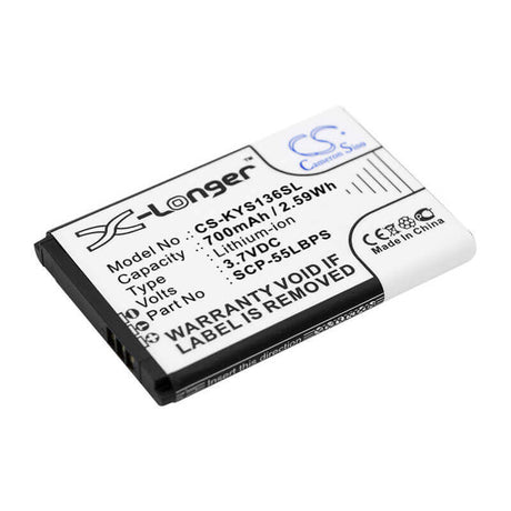 Battery For Kyocera, Jax S1360, Rally S1370 3.7v, 850mah - 3.15wh Mobile, SmartPhone Cameron Sino Technology Limited   