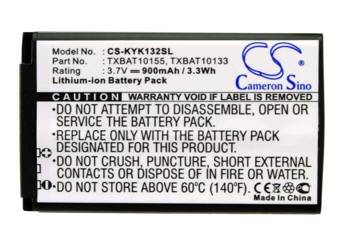 Battery For Kyocera K132, K127, Marbl 3.7v, 900mah - 3.33wh Mobile, SmartPhone Cameron Sino Technology Limited (Suspended)   