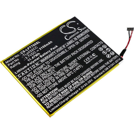 Battery For Leapfrog, 31576, Epic 7, 3.7v, 3100mah - 8.14wh Tablet Cameron Sino Technology Limited   