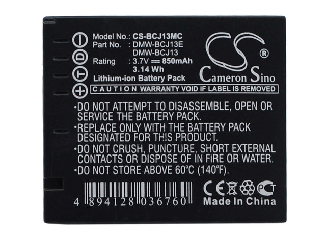 Battery For Leica D-lux5, D-lux5e, D-lux6, V-lux 3.7v, 850mah - 3.15wh Batteries for Electronics Cameron Sino Technology Limited   