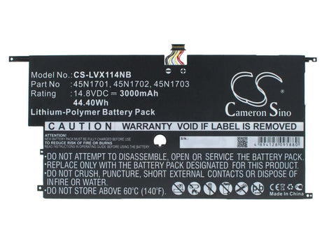 Battery For Lenovo, 20a7, 20a8, Thinkpad X1 Carbon 14 14.8v, 3000mah - 44.40wh Batteries for Electronics Cameron Sino Technology Limited   
