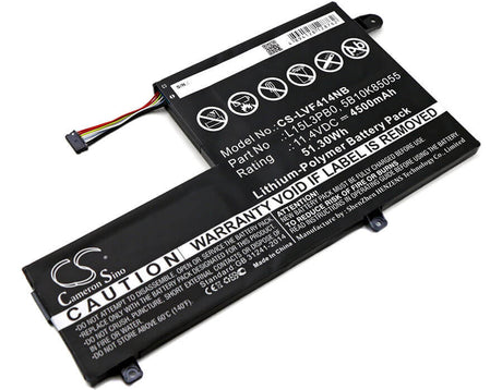 Battery For Lenovo, 80sa0002us, Flex 4 1470, Flex 4 1480 11.4v, 4500mah - 51.30wh Notebook, Laptop Cameron Sino Technology Limited   