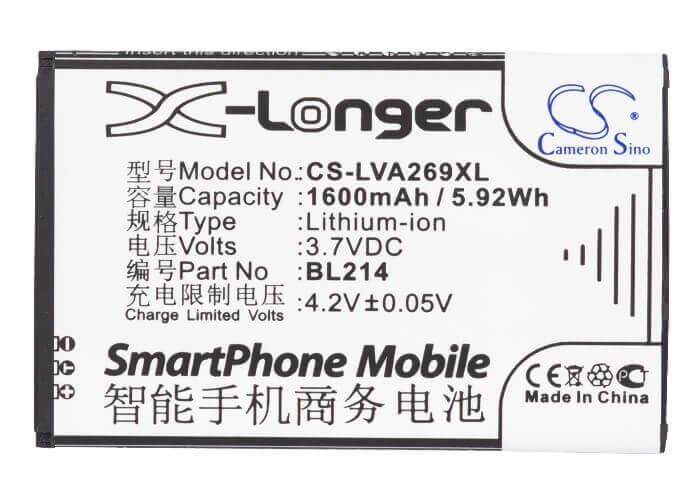 Battery For Lenovo A208t, A305e, A269 3.7v, 1600mah - 5.92wh Mobile, SmartPhone Cameron Sino Technology Limited   