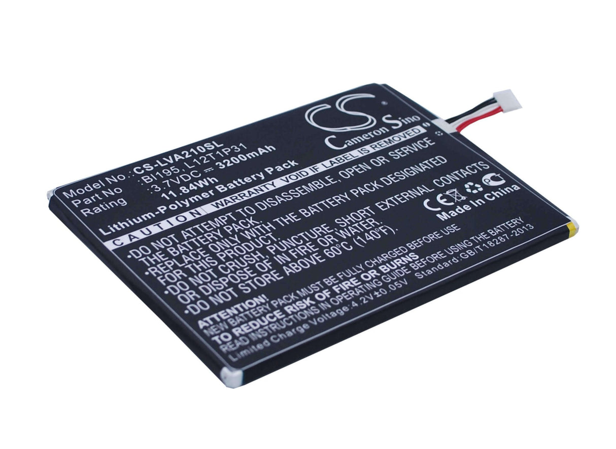 Battery For Lenovo A2107, A2207, A2 3.7v, 3200mah - 11.84wh Tablet Cameron Sino Technology Limited   