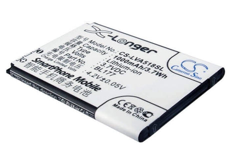 Battery For Lenovo A518 3.7v, 1000mah - 3.70wh Mobile, SmartPhone Cameron Sino Technology Limited   