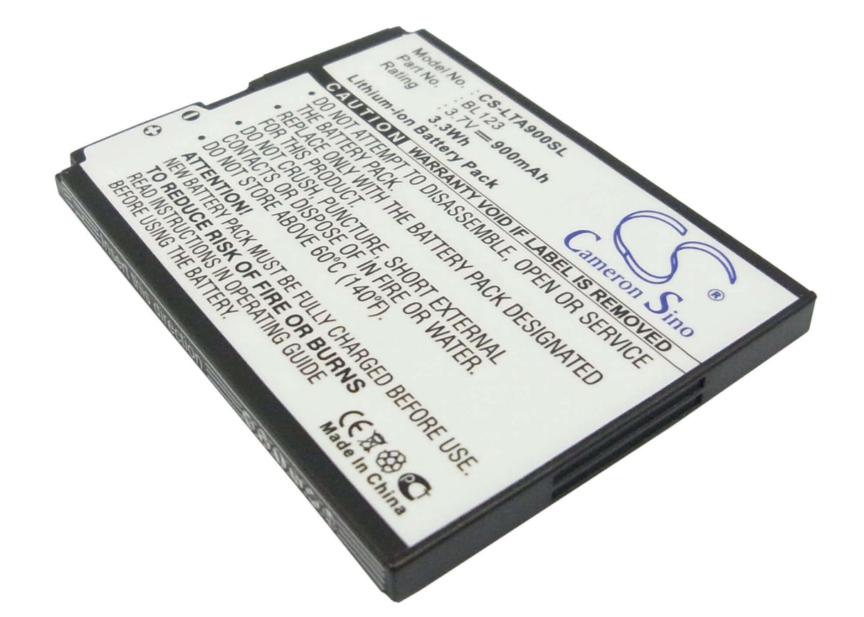 Battery For Lenovo A900 3.7v, 900mah - 3.33wh Mobile, SmartPhone Cameron Sino Technology Limited   