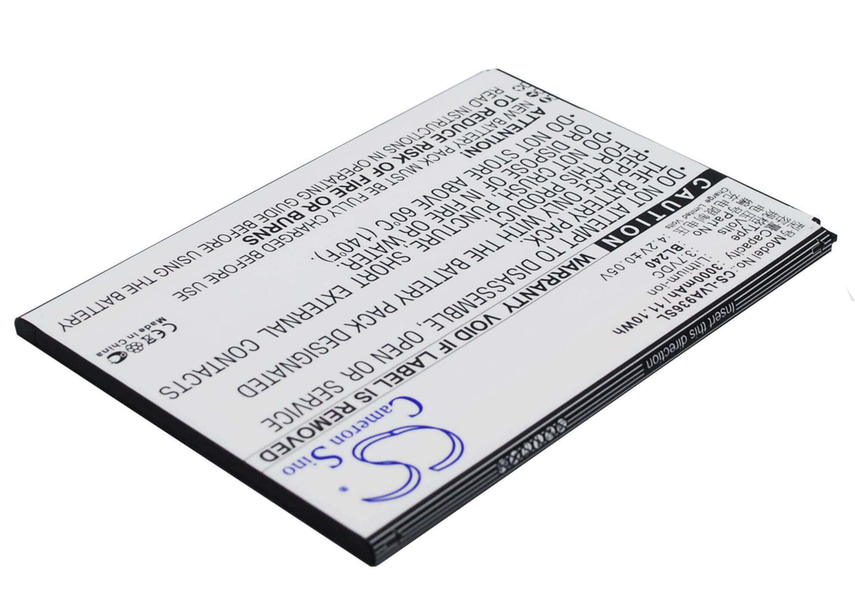 Battery For Lenovo A936 3.7v, 3000mah - 11.10wh Mobile, SmartPhone Cameron Sino Technology Limited   