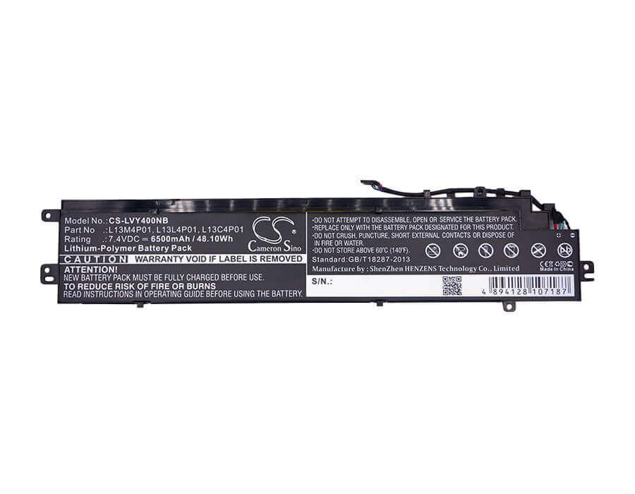 Battery For Lenovo, Erazer Y40, Erazer Y40-70, Erazer Y40-70at-ifi 7.4v, 6500mah - 48.10wh Notebook, Laptop Cameron Sino Technology Limited   