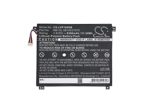 Battery For Lenovo, Ideapad 100s, Ideapad 100s-11iby, Ideapad 100s-11iby 80r2 3.8v, 8300mah - 31.54wh Notebook, Laptop Cameron Sino Technology Limited   