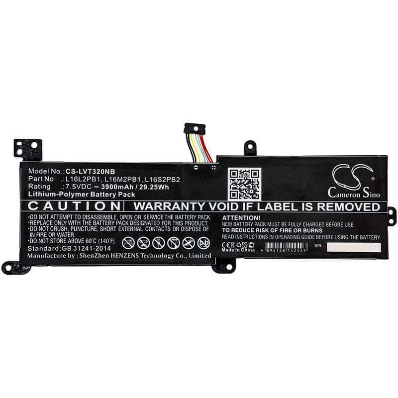 Battery For Lenovo, Ideapad 320, Ideapad 320-15iap 7.5v, 3900mah - 29.25wh Notebook, Laptop Cameron Sino Technology Limited   