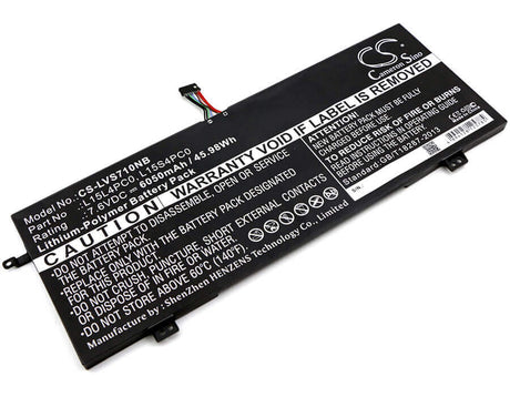 Battery For Lenovo, Ideapad 710s 7.6v, 6050mah - 45.98wh Notebook, Laptop Cameron Sino Technology Limited   