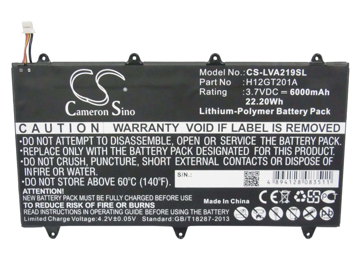 Battery For Lenovo Ideapad A2109, Ideapad A2109 9 Inch, Ideapad A2109a 3.7v, 6000mah - 22.20wh Tablet Cameron Sino Technology Limited   