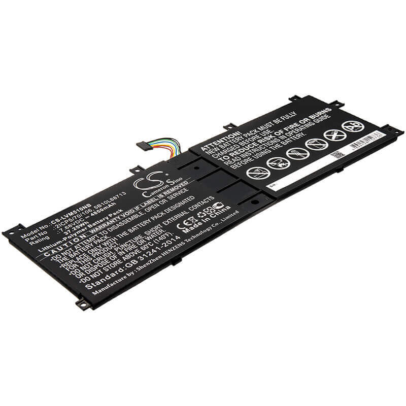 Battery For Lenovo, Ideapad Miix 510 12isk, Ideapad Miix 510-12ikb, Ideapad Miix 510-12ikb-80xe 7.68v, 4850mah - 37.25wh Batteries for Electronics Cameron Sino Technology Limited   