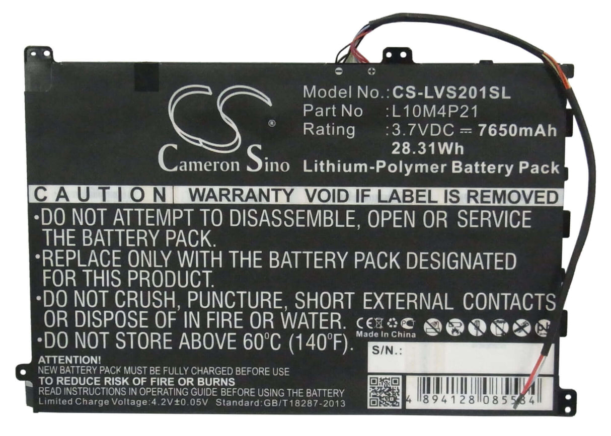 Battery For Lenovo Ideapad S2010 3.7v, 7650mah - 28.31wh Tablet Cameron Sino Technology Limited   