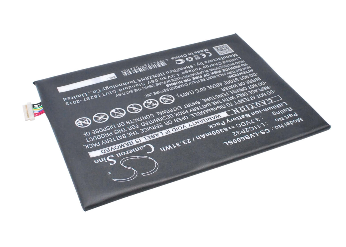 Battery For Lenovo Ideapad S6000, Ideapad S6000f, Ideapad S6000l 3.7v, 6300mah - 23.31wh Tablet Cameron Sino Technology Limited   