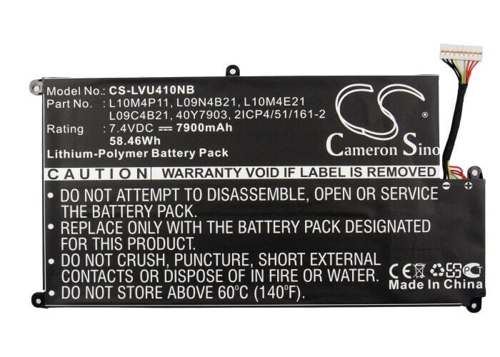 Battery For Lenovo, Ideapad U40-ifi, Ideapad U410, Ideapad U410 25-20373 7.4v, 7900mah - 58.46wh Batteries for Electronics Cameron Sino Technology Limited   