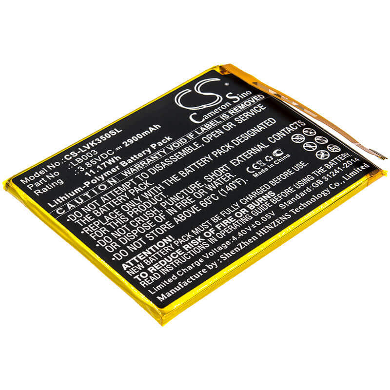 Battery For Lenovo, K350t, K5, K5 Dual Sim 3.85v, 2900mah - 11.17wh Mobile, SmartPhone Cameron Sino Technology Limited   