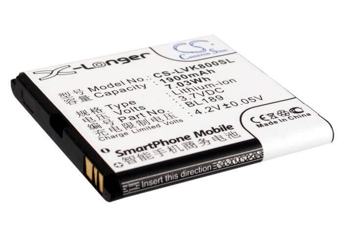 Battery For Lenovo K800 3.7v, 1900mah - 7.03wh Mobile, SmartPhone Cameron Sino Technology Limited   