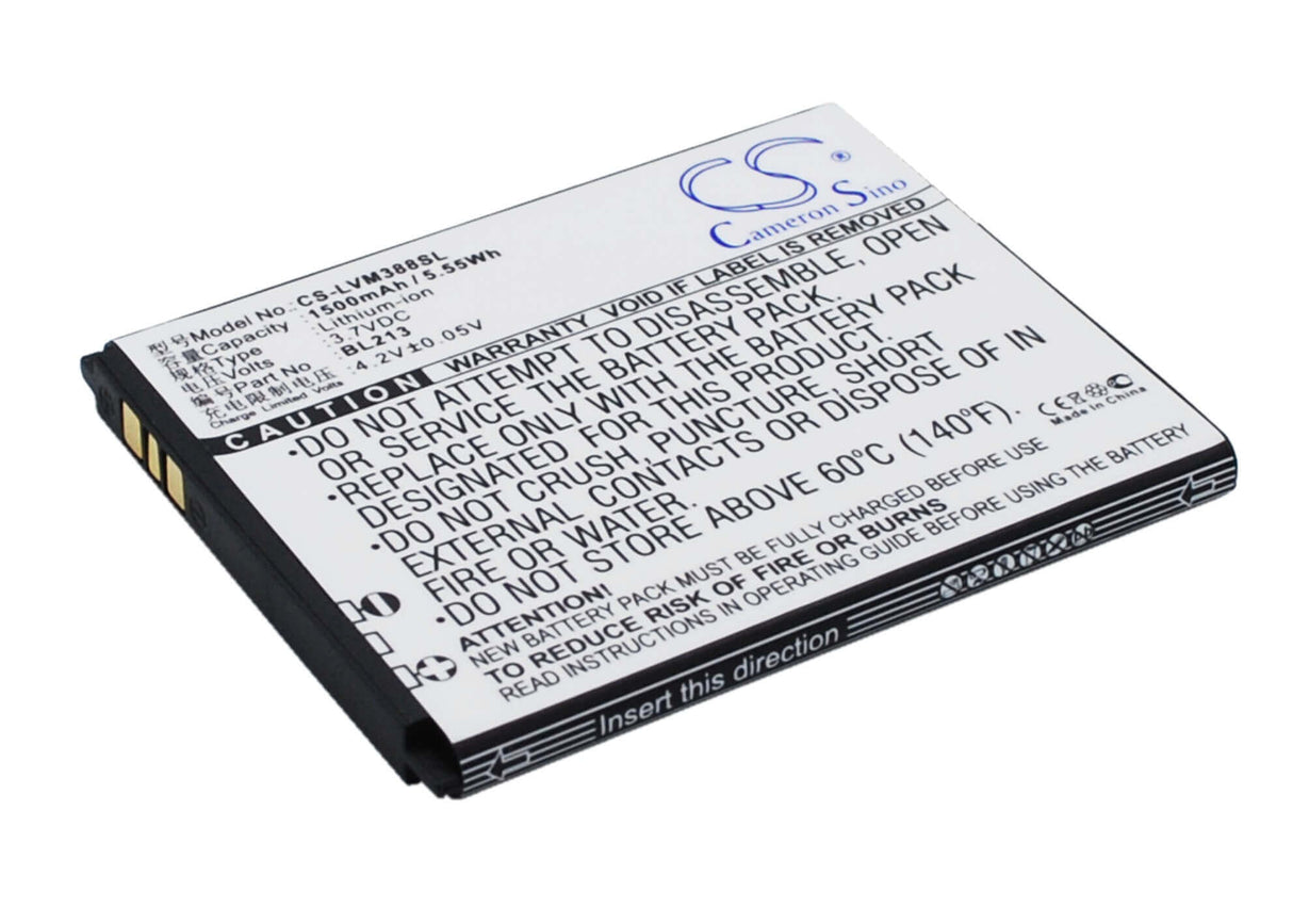 Battery For Lenovo Ma388a, Ma388 3.7v, 1500mah - 5.55wh Mobile, SmartPhone Cameron Sino Technology Limited   